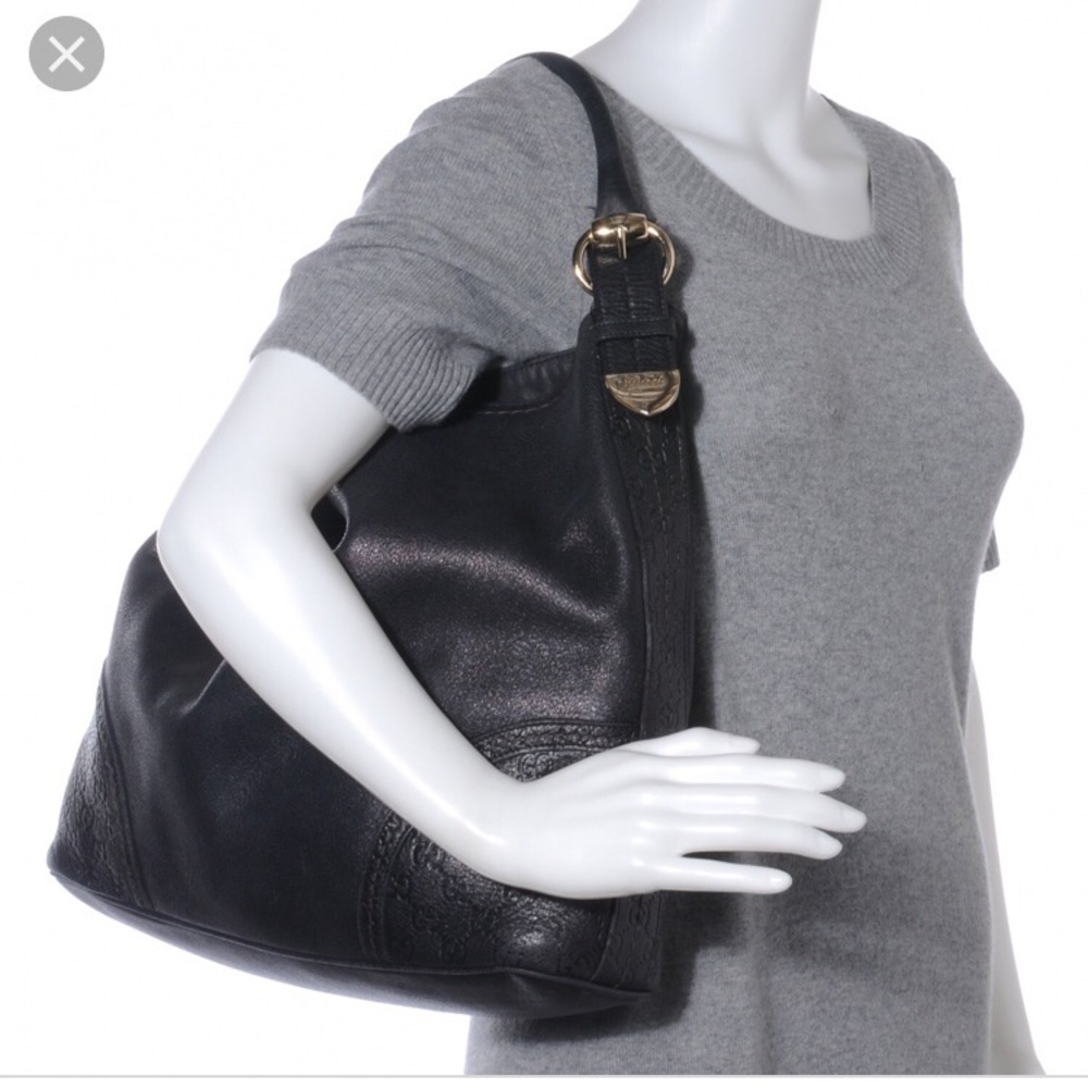 Gucci Hobo Black Leather - large (short shoulder strap)